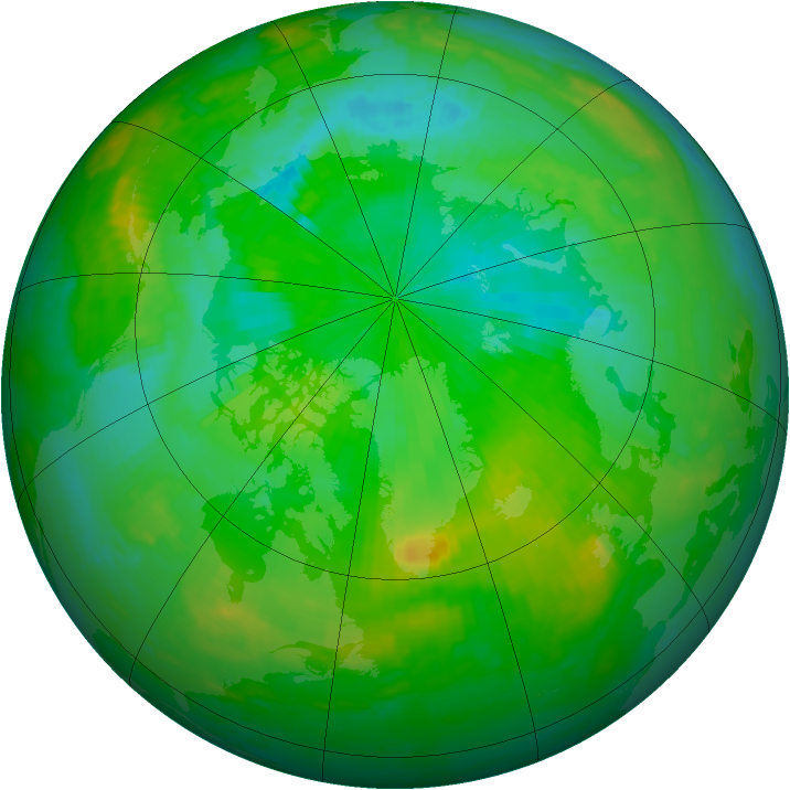 Arctic ozone map for 29 July 2003